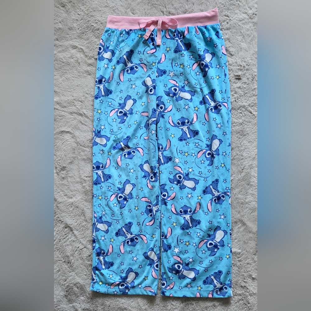 Disney Blue and Pink Stitch Lounge Pants.